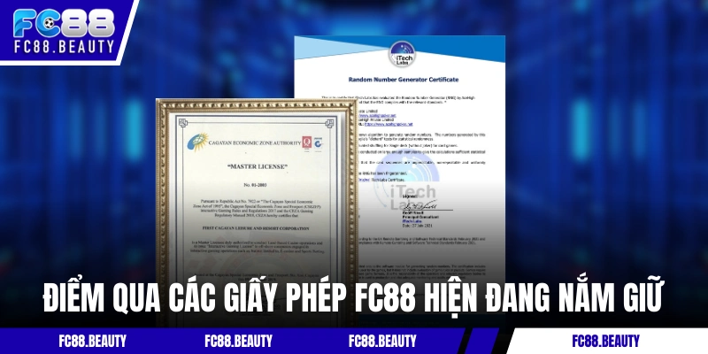 Tìm hiểu về các giấy phép mà FC88 đang nắm giữ